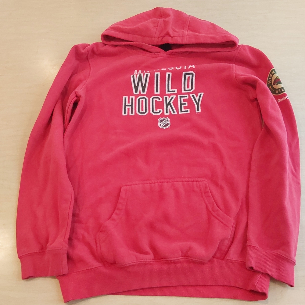 Minnesota Wild Hockey Red Hoodie Sweatshirt Youth XL 18